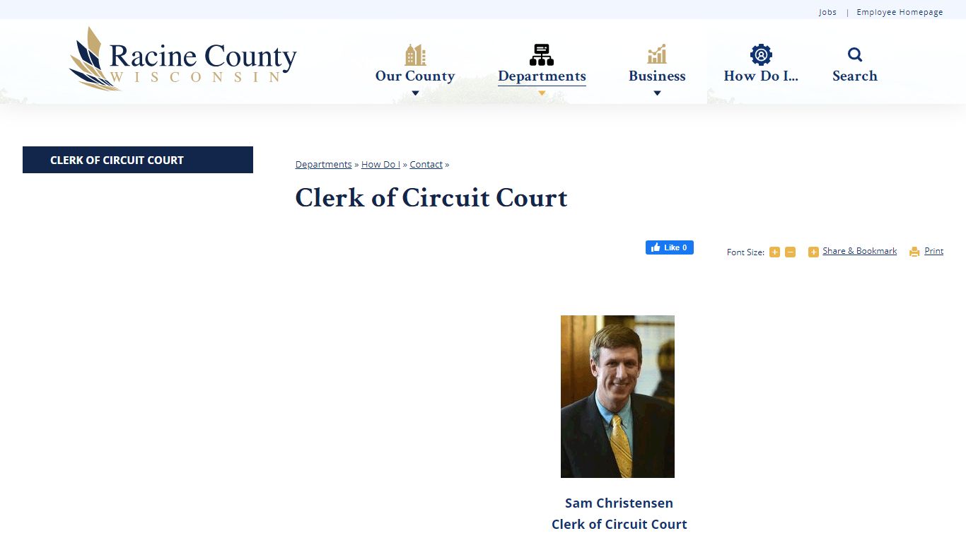 Clerk of Circuit Court | Racine County, WI